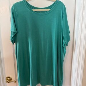 Torrid Women's Classic Fit Teal Top